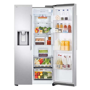 Réfrigérateur côte à côte 36 po, 27 pi³ Inox avec Wi-Fi