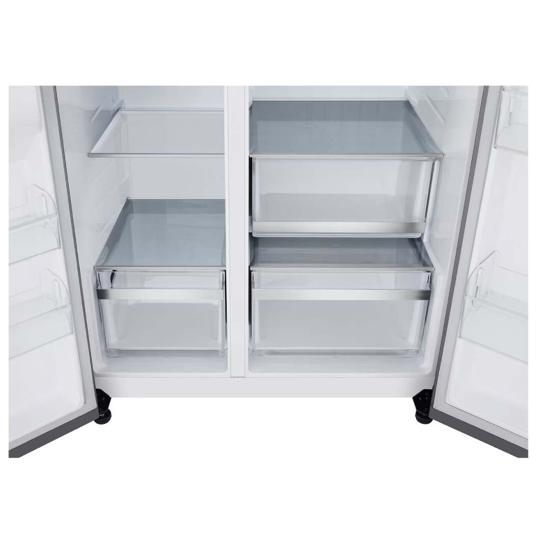 Réfrigérateur côte à côte 36 po, 27 pi³ Inox avec Wi-Fi