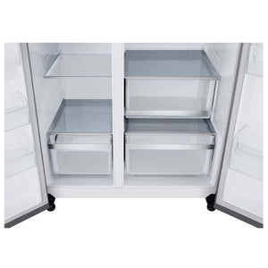 Réfrigérateur côte à côte 36 po, 27 pi³ Inox avec Wi-Fi