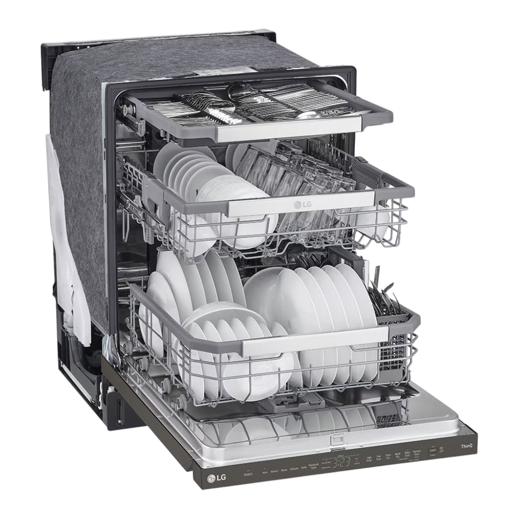 Lave-vaisselle encastrable 24 po 44 dBA Intelligent QuadWash Inox noir