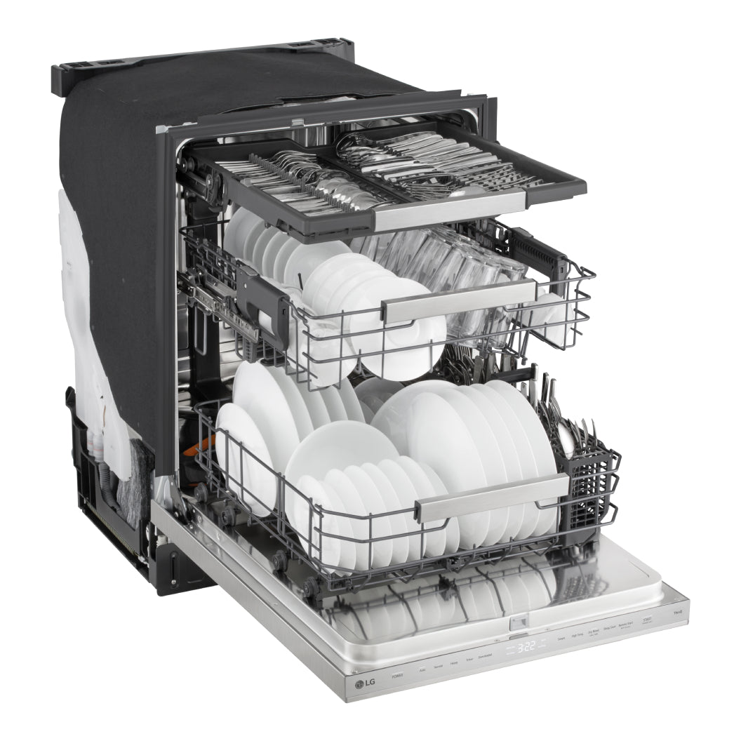 Lave-vaisselle encastrable 24 po, 44 dBA 3 paniers avec Quadwash™ et Wi-Fi
