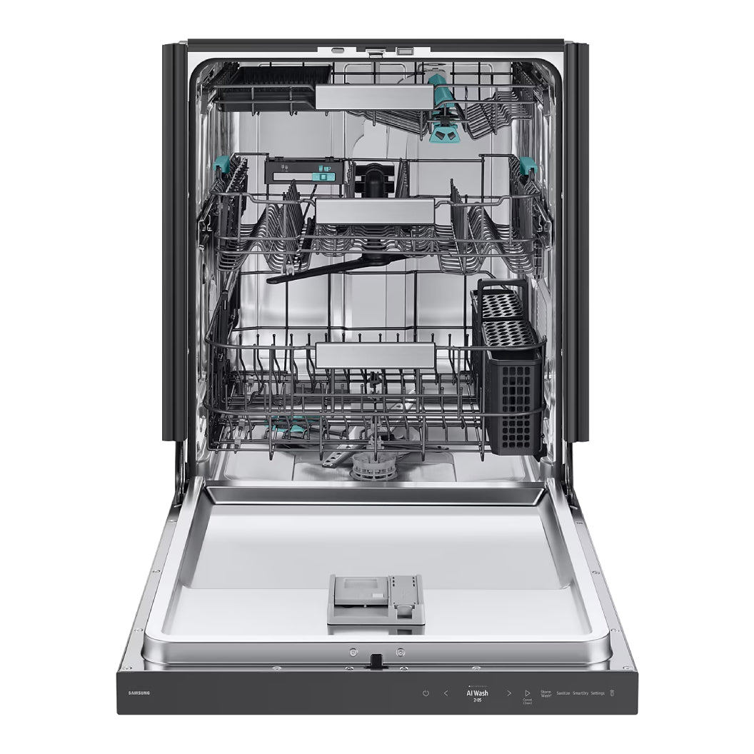 Lave-vaisselle intelligent encastrable 24 po. 38 dBA Inox avec AI Wash et StormWash+ - Bespoke