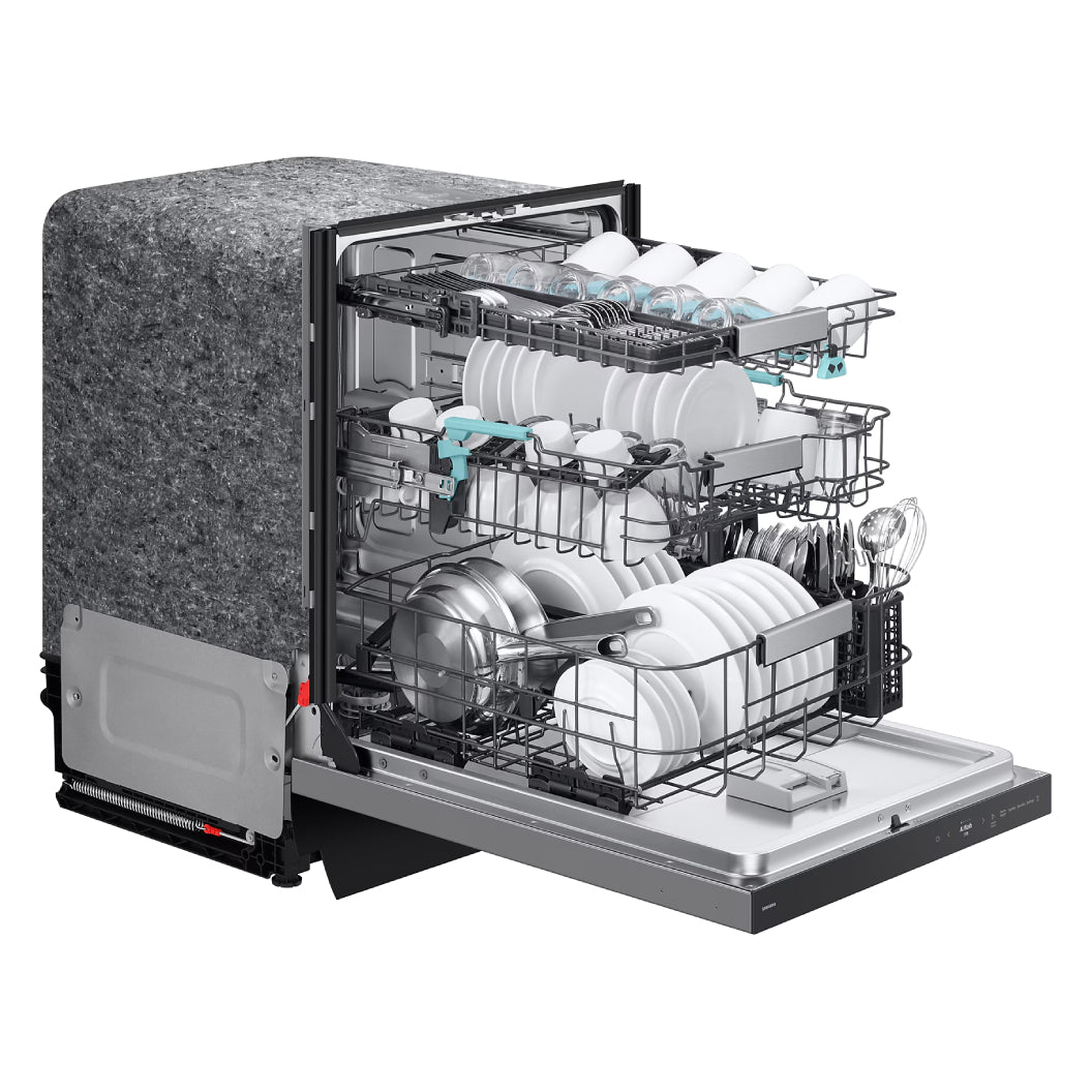 Lave-vaisselle intelligent encastrable 24 po. 38 dBA Inox avec AI Wash et StormWash+ - Bespoke