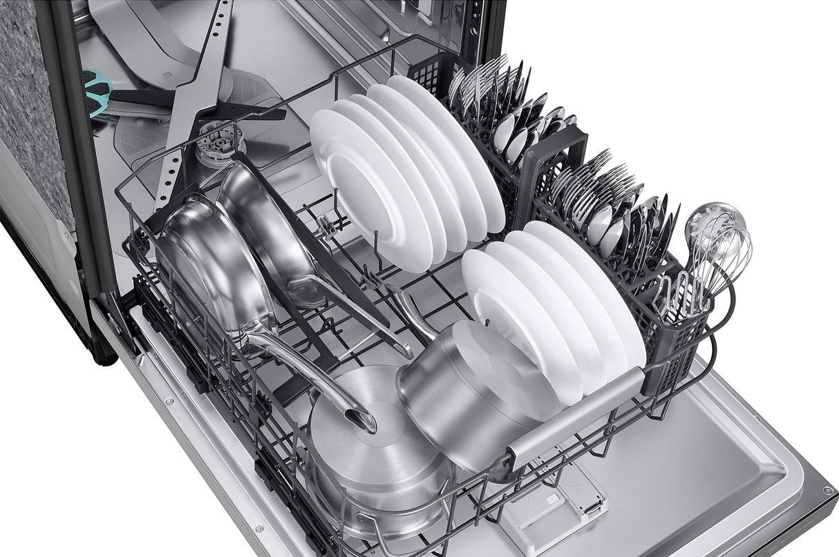 Lave-vaisselle intelligent encastrable 24 po. 38 dBA Inox avec AI Wash et StormWash+ - Bespoke