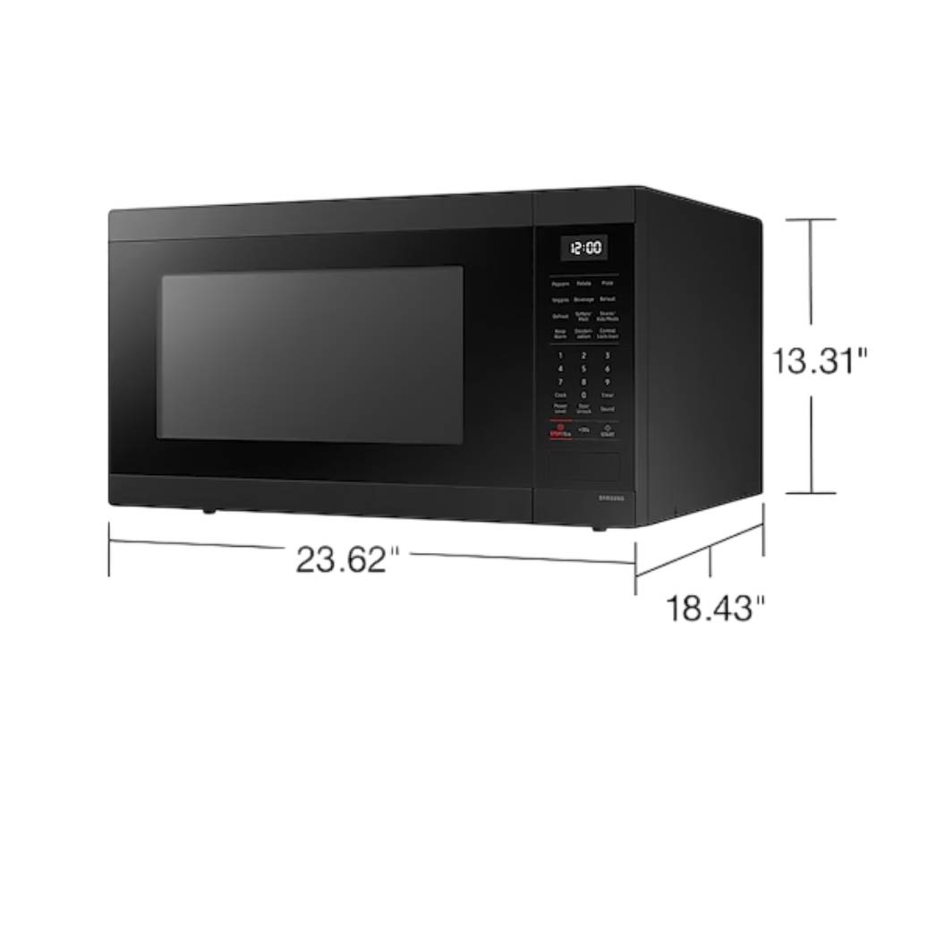 Micro-ondes de comptoir avec cuisson par capteur 1,9 pi³ 24 po noir mat