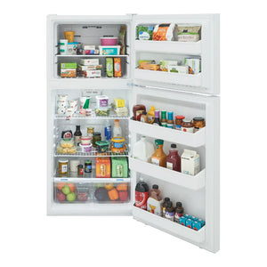 Réfrigérateur congélateur supérieur 30 po, 18,2 pi³ Blanc avec EvenTemp™