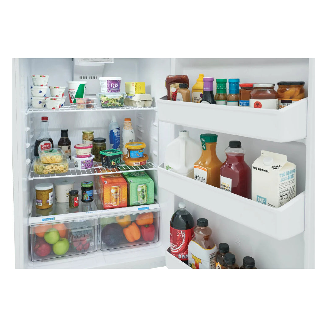 Réfrigérateur congélateur supérieur 30 po, 18,2 pi³ Blanc avec EvenTemp™