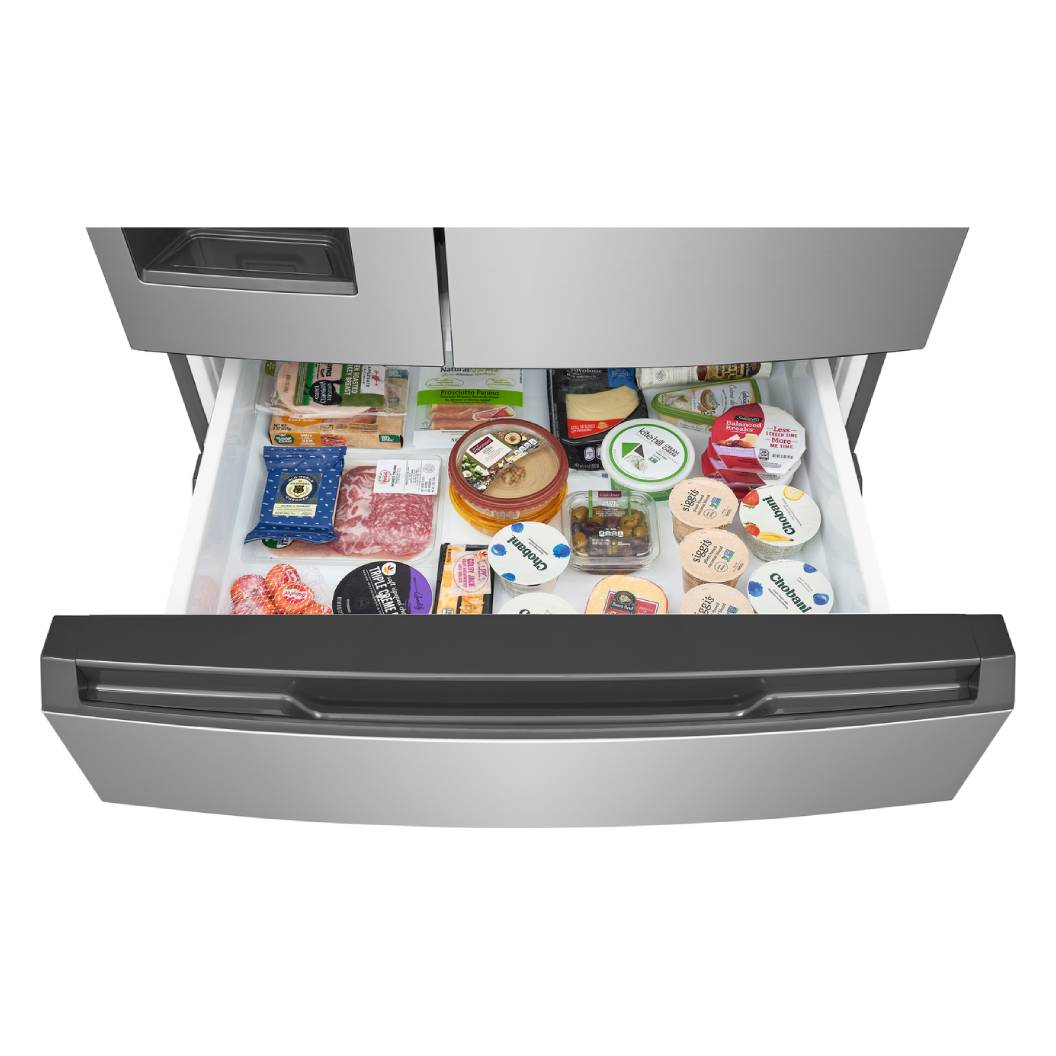 Réfrigérateur porte française 36 po. 4 portes - inox
