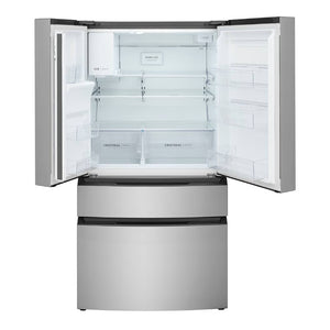 Réfrigérateur porte française 36 po. 4 portes - inox