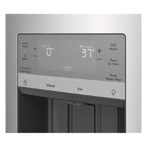 Réfrigérateur porte française 36 po, 26,3 pi³, 4 portes - Inox avec distributeur d'eau et machine à glaçons