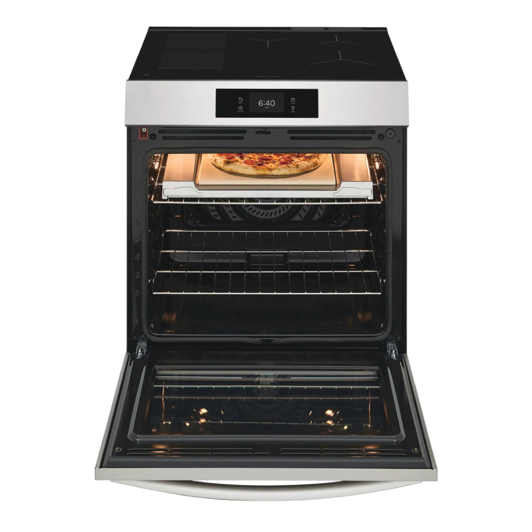 Cuisinière à induction option pizza 30 po inox