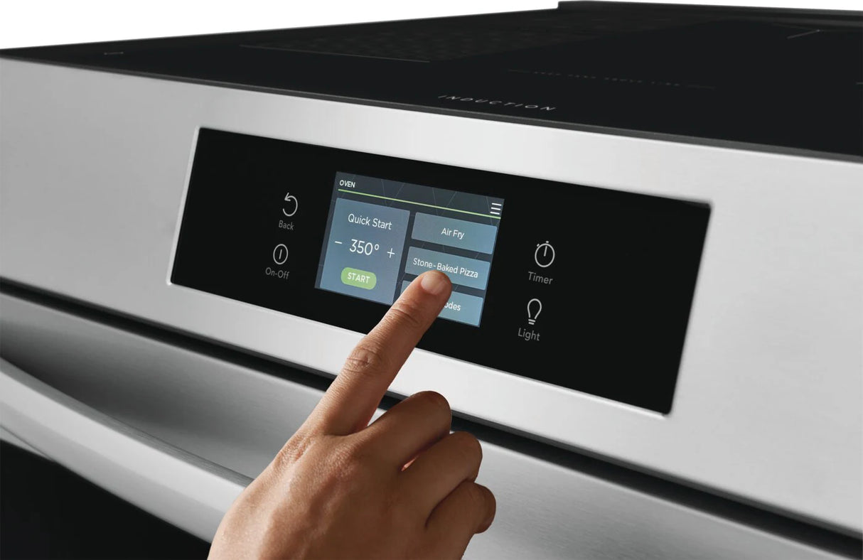 Cuisinière à induction option pizza 30 po inox