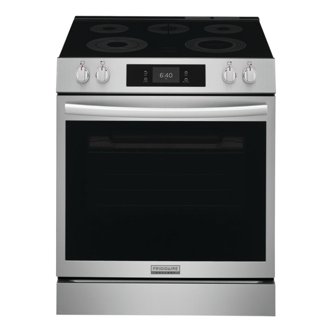 Cuisinière électrique option pizza encastrable 30 po 6,2 pi³à 5 brûleurs Inox