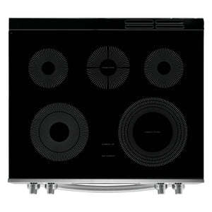 Cuisinière électrique option pizza encastrable 30 po 6,2 pi³à 5 brûleurs Inox