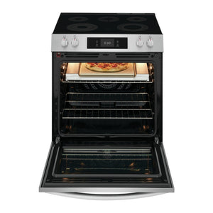 Cuisinière électrique option pizza encastrable 30 po 6,2 pi³à 5 brûleurs Inox