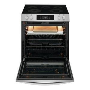 Cuisinière électrique option pizza encastrable 30 po 6,2 pi³à 5 brûleurs Inox