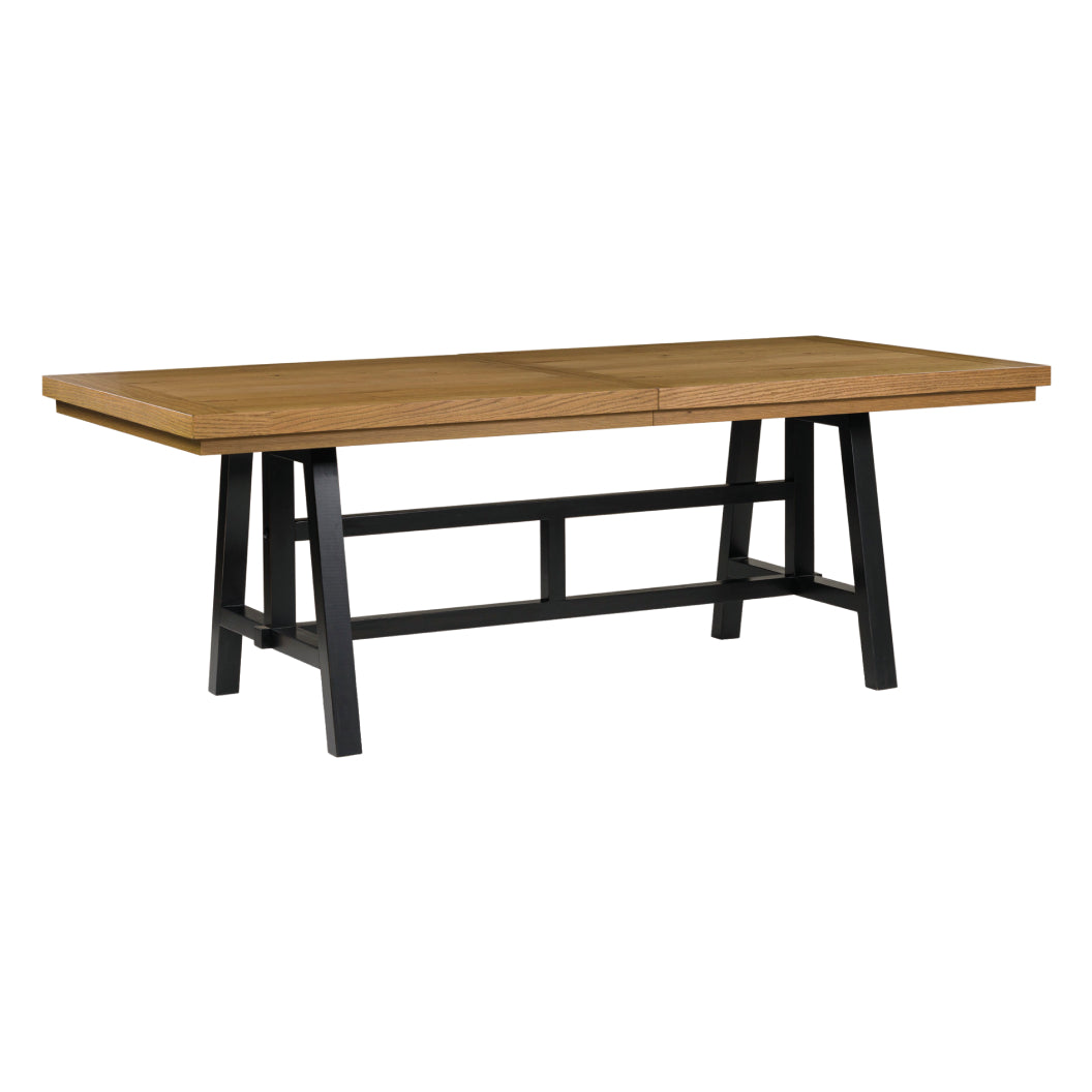Table de salle à manger extensible en bois et métal - Galliden