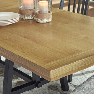 Table de salle à manger extensible en bois et métal - Galliden