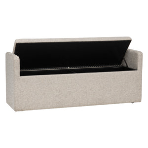Banc de salle à manger en tissu beige avec rangement - Galliden