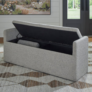 Banc de salle à manger en tissu beige avec rangement - Galliden