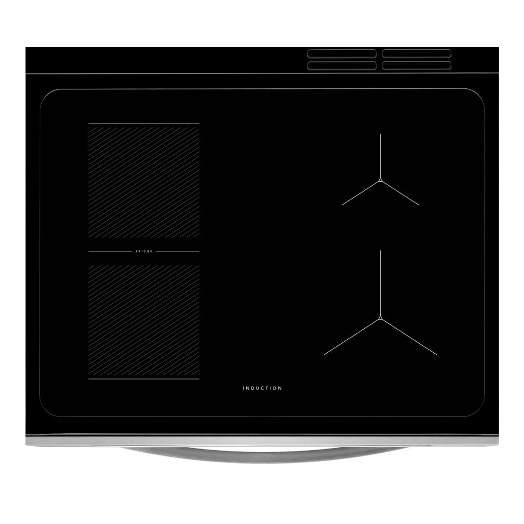 Cuisinière à induction encastrable 30 po Inox commande frontale avec 5 éléments