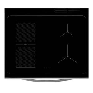 Cuisinière à induction encastrable 30 po Inox commande frontale avec 5 éléments