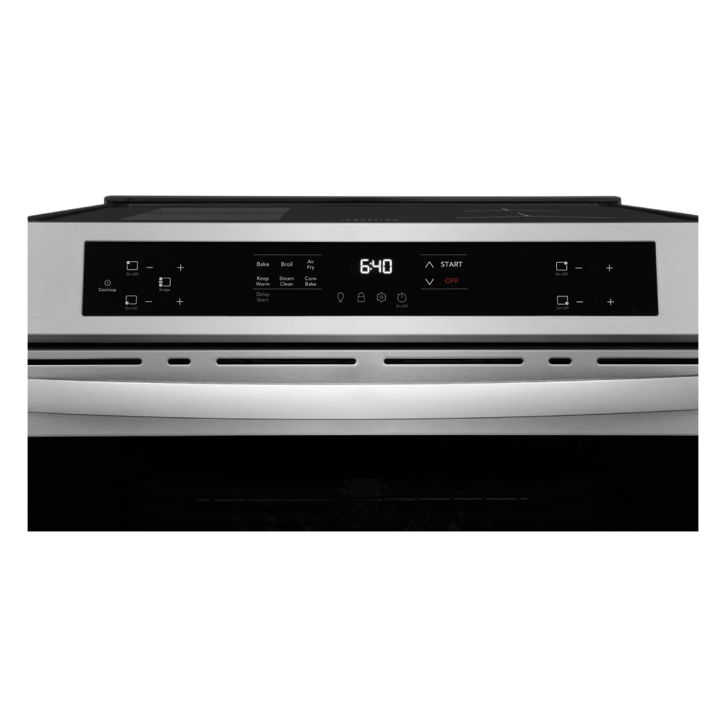 Cuisinière à induction encastrable 30 po Inox commande frontale avec 5 éléments
