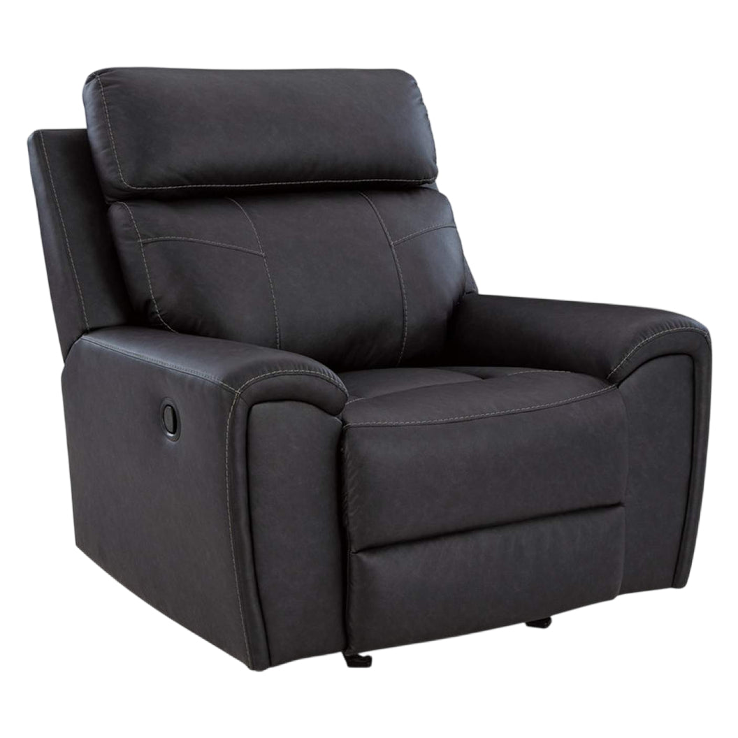 Fauteuil inclinable aspect cuir noir - Montacute