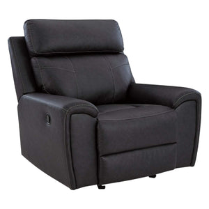 Fauteuil inclinable aspect cuir noir - Montacute