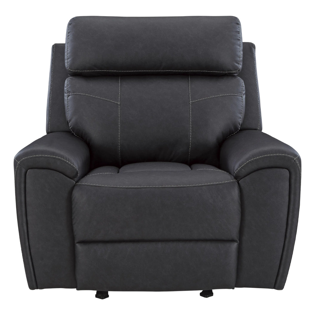Fauteuil inclinable aspect cuir noir - Montacute