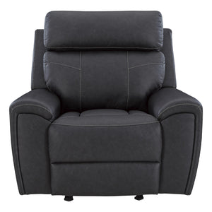 Fauteuil inclinable aspect cuir noir - Montacute