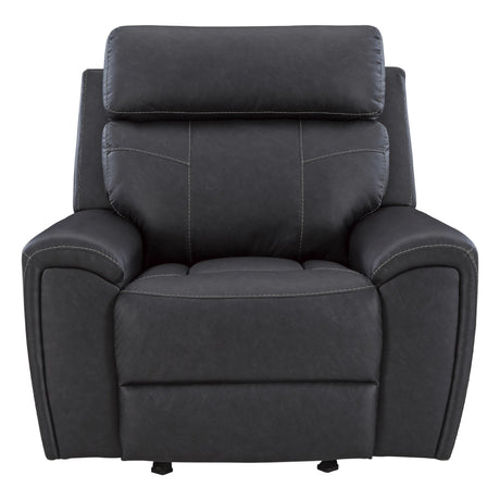 Fauteuil inclinable aspect cuir noir - Montacute