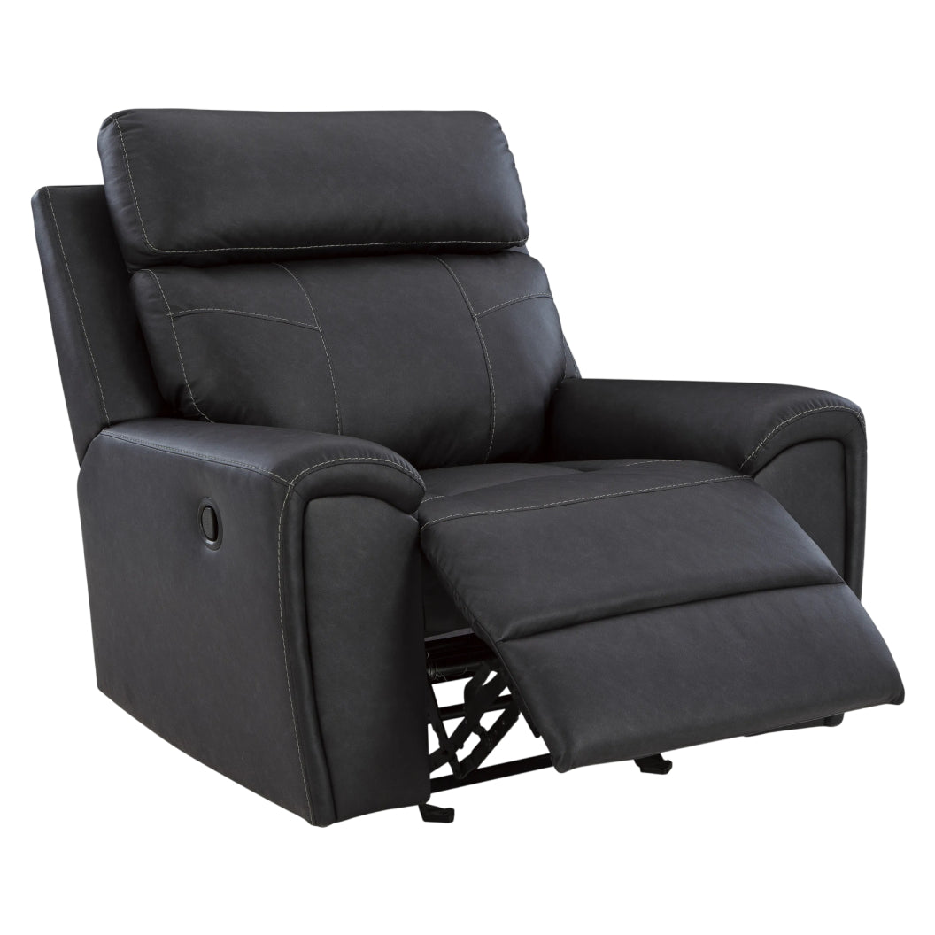 Fauteuil inclinable aspect cuir noir - Montacute