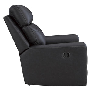 Fauteuil inclinable aspect cuir noir - Montacute