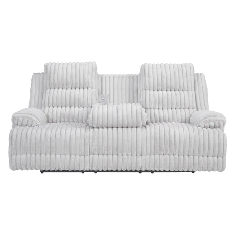 Sofa motorisé zéro gravité en velours côtelé avec table centrale rabattable - Rhine Falls
