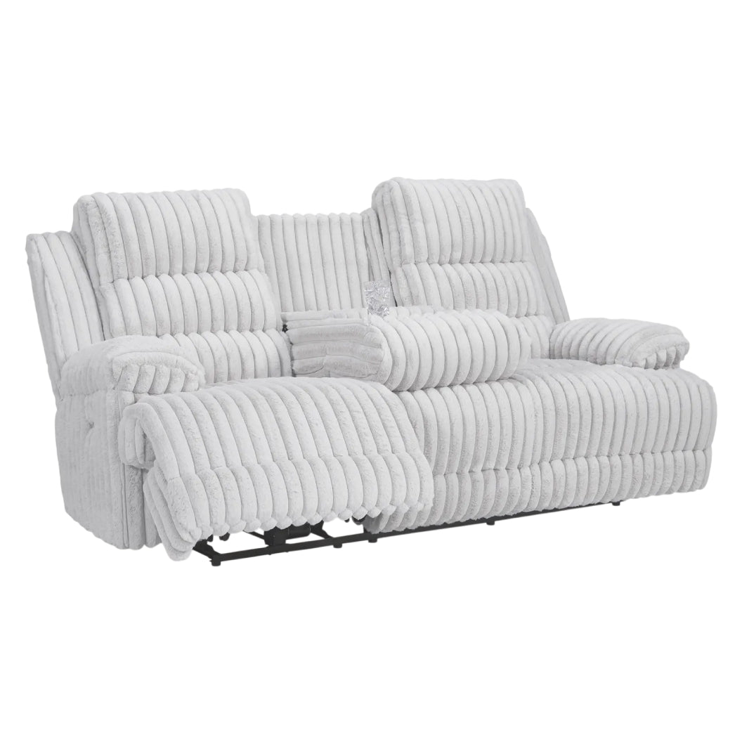 Sofa motorisé zéro gravité en velours côtelé avec table centrale rabattable - Rhine Falls