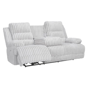 Sofa motorisé zéro gravité en velours côtelé avec table centrale rabattable - Rhine Falls