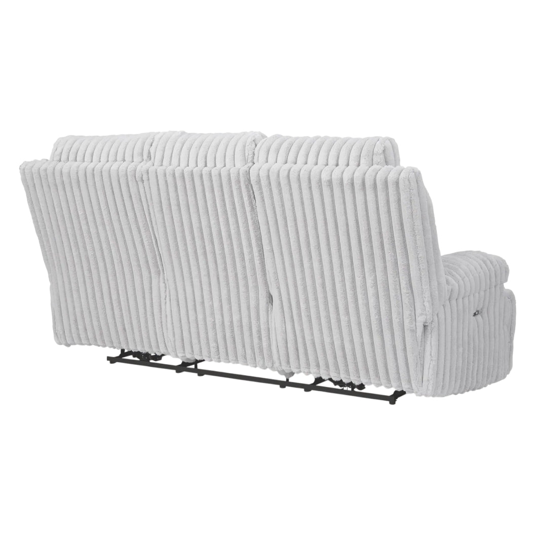 Sofa motorisé zéro gravité en velours côtelé avec table centrale rabattable - Rhine Falls