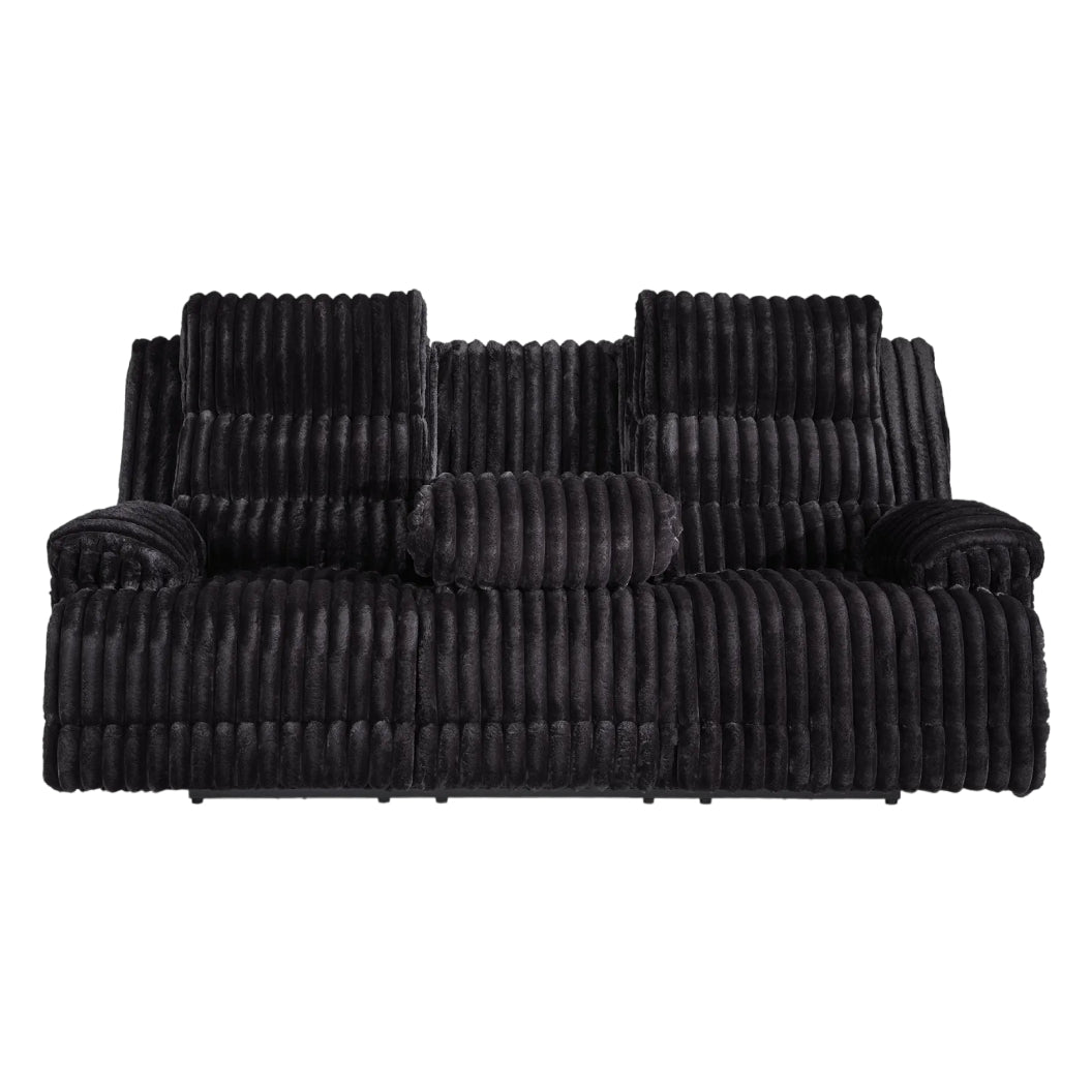 Sofa motorisé zéro gravité en velours côtelé avec table centrale rabattable - Rhine Falls