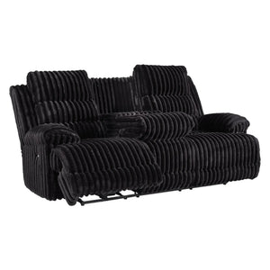 Sofa motorisé zéro gravité en velours côtelé avec table centrale rabattable - Rhine Falls