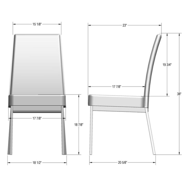 Chaise de salle à manger rembourrée et en métal noir - Dorian