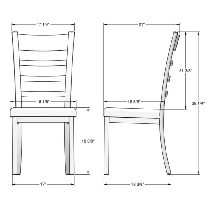 Chaise de salle à manger rembourrée et en métal noir - Owen