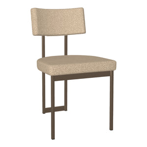 Chaise de salle à manger rembourrée et en métal bronze - Lucas