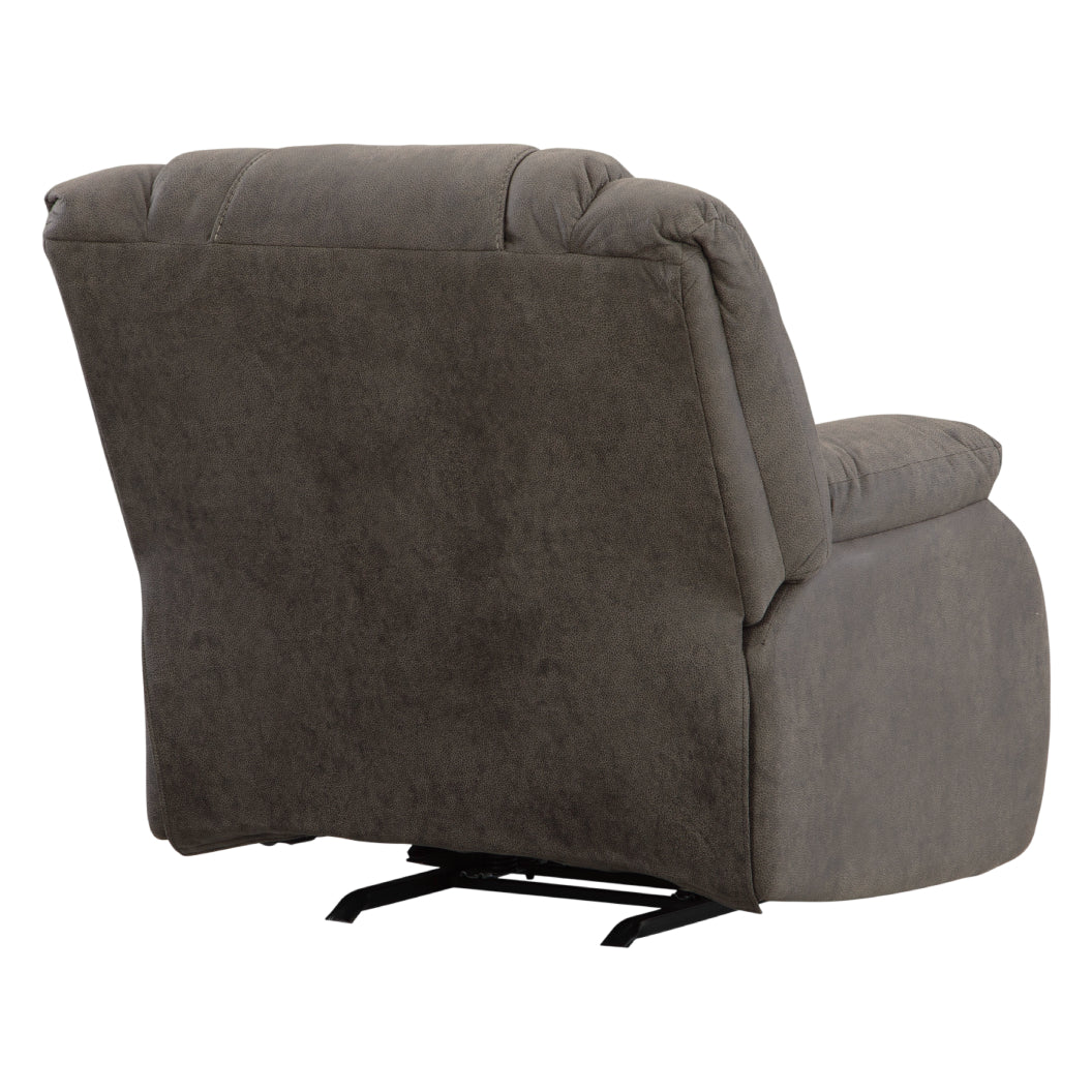 Fauteuil berçant et inclinable aspect cuir brun - First Base