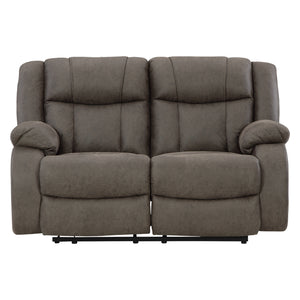 Causeuse inclinable aspect cuir brun - First Base