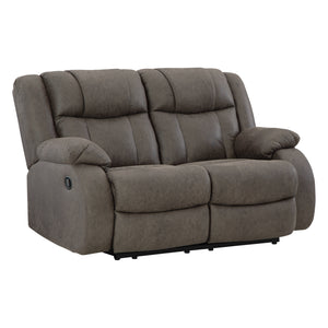 Causeuse inclinable aspect cuir brun - First Base
