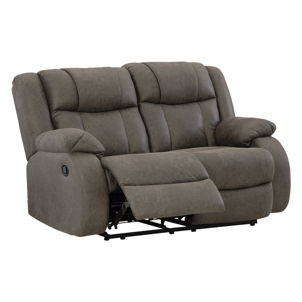 Causeuse inclinable aspect cuir brun - First Base