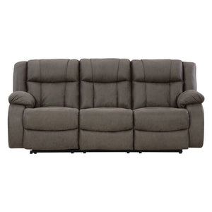 Sofa inclinable aspect cuir brun - First Base