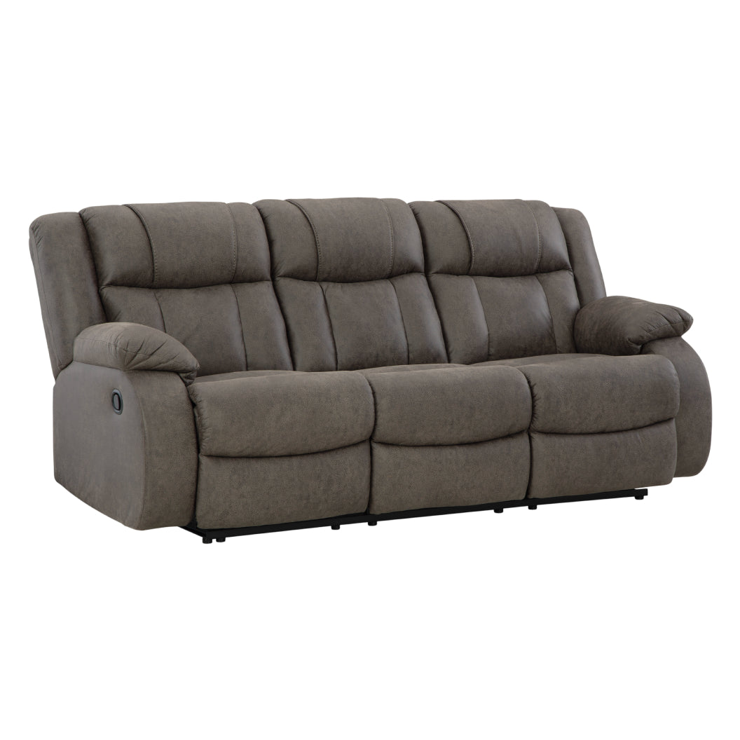 Sofa inclinable aspect cuir brun - First Base