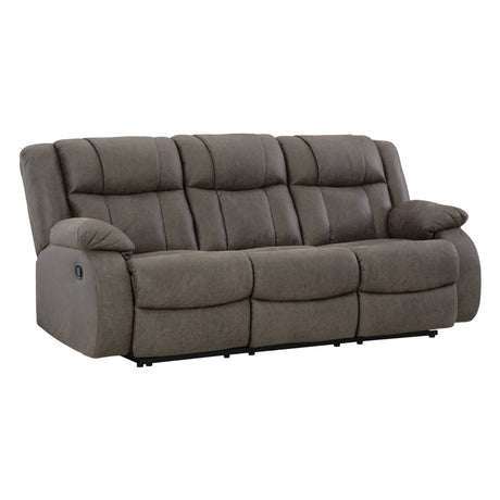 Sofa inclinable aspect cuir brun - First Base